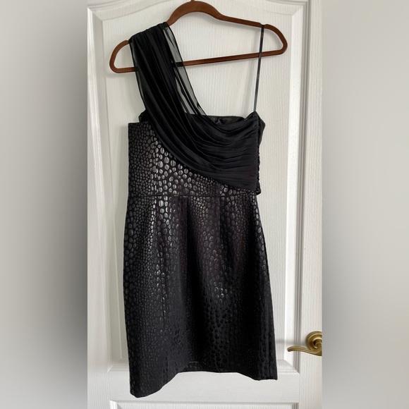 Laundry by Shelli Segal Black One Shoulder Dress Sz.8 - Picture 5 of 6